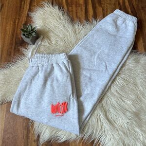 White Fox Women’s Light Gray Joggers Large